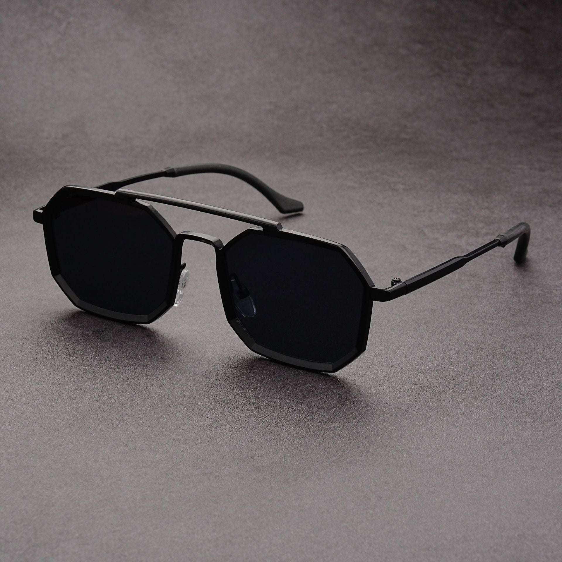 Men's Sunglasses | Angular | Trendy | Polarised Sunglasses | Sunnies for Guys-Chaps of London-Black-Chaps of London