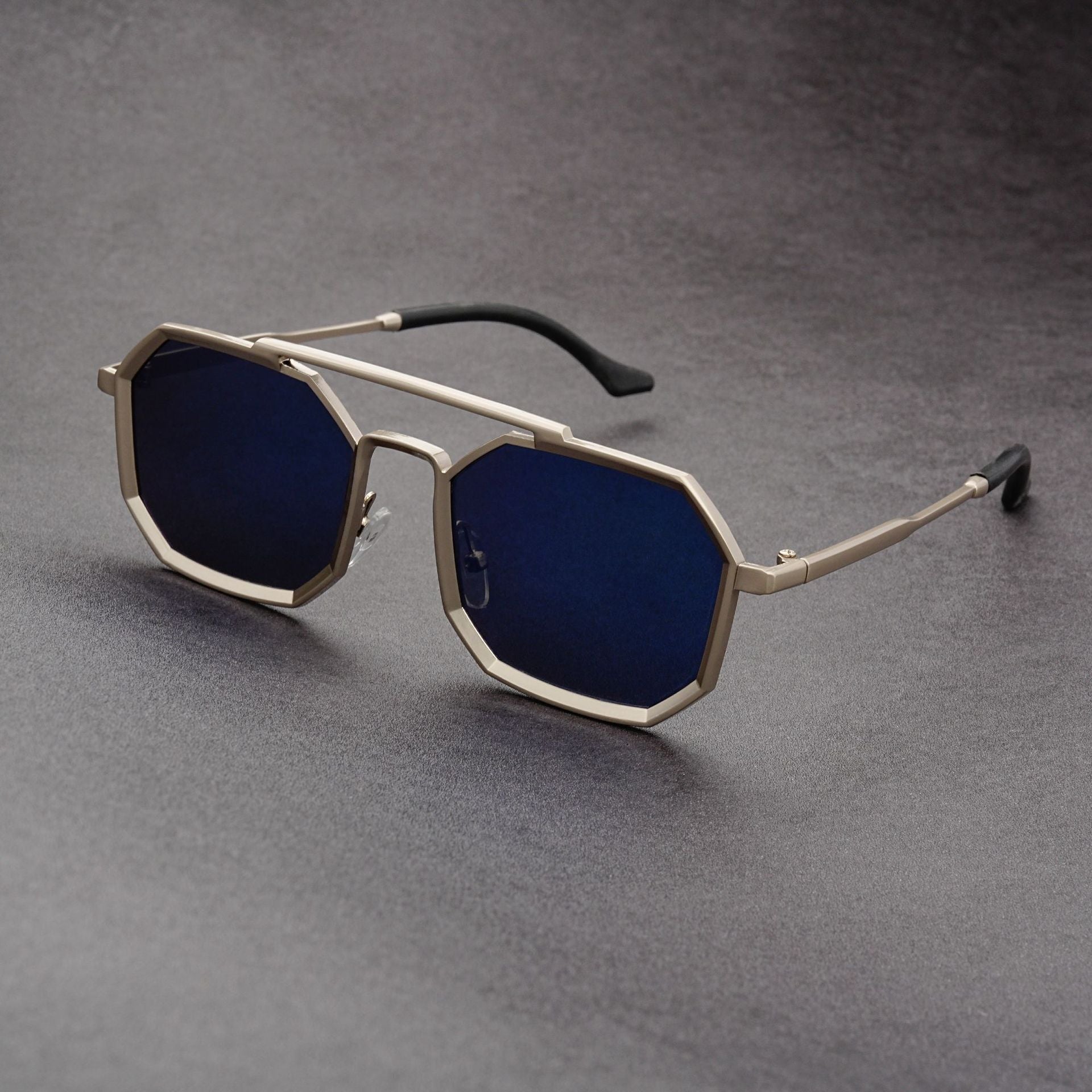 Men's Sunglasses | Angular | Trendy | Polarised Sunglasses | Sunnies for Guys-Chaps of London-Blue-Chaps of London