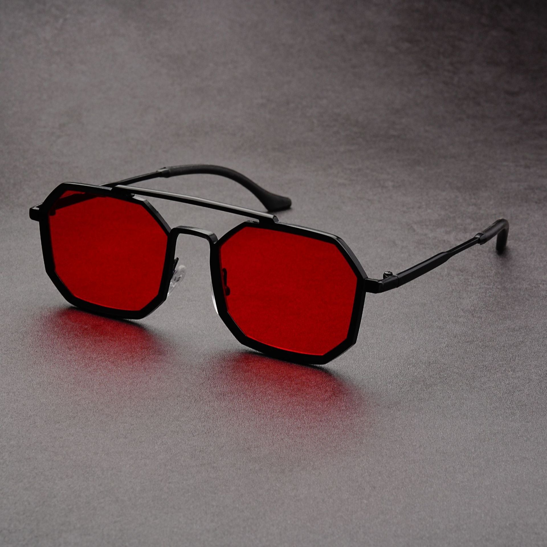 Men's Sunglasses | Angular | Trendy | Polarised Sunglasses | Sunnies for Guys-Chaps of London-Red-Chaps of London