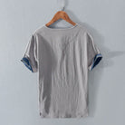 Men's T-Shirt - Lightweight Cotton Linen Short Sleeve T-Shirt-Men's Top-Chaps of London-Chaps of London