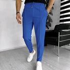 Men's Trousers - Elastic Waist - Drawstring - Casual Pants - Stylish Joggers-Pants-Chaps of London-Sapphire-S-Chaps of London