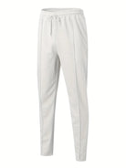 Men's Trousers - Elastic Waist - Drawstring - Slim Fit Joggers - Waffle Pants-Chaps of London-Chaps of London