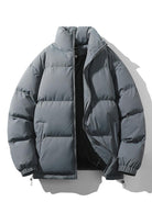 Men's Winter Jacket - Warm - Padded - Down Jacket - Puffer Jacket-Men Jackets-Chaps of London-Gray-S-Chaps of London