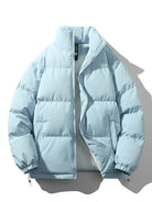Men's Winter Jacket - Warm - Padded - Down Jacket - Puffer Jacket-Men Jackets-Chaps of London-Light Blue-S-Chaps of London