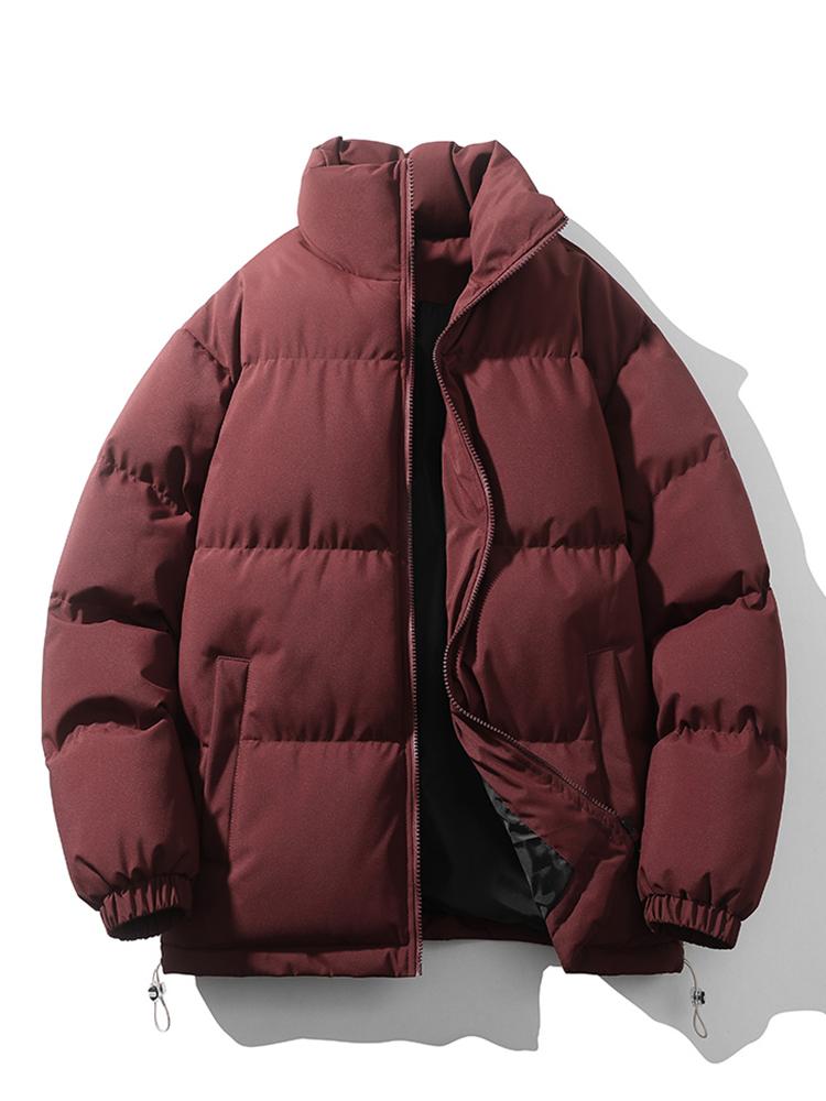 Men's Winter Jacket - Warm - Padded - Down Jacket - Puffer Jacket-Men Jackets-Chaps of London-Red-S-Chaps of London