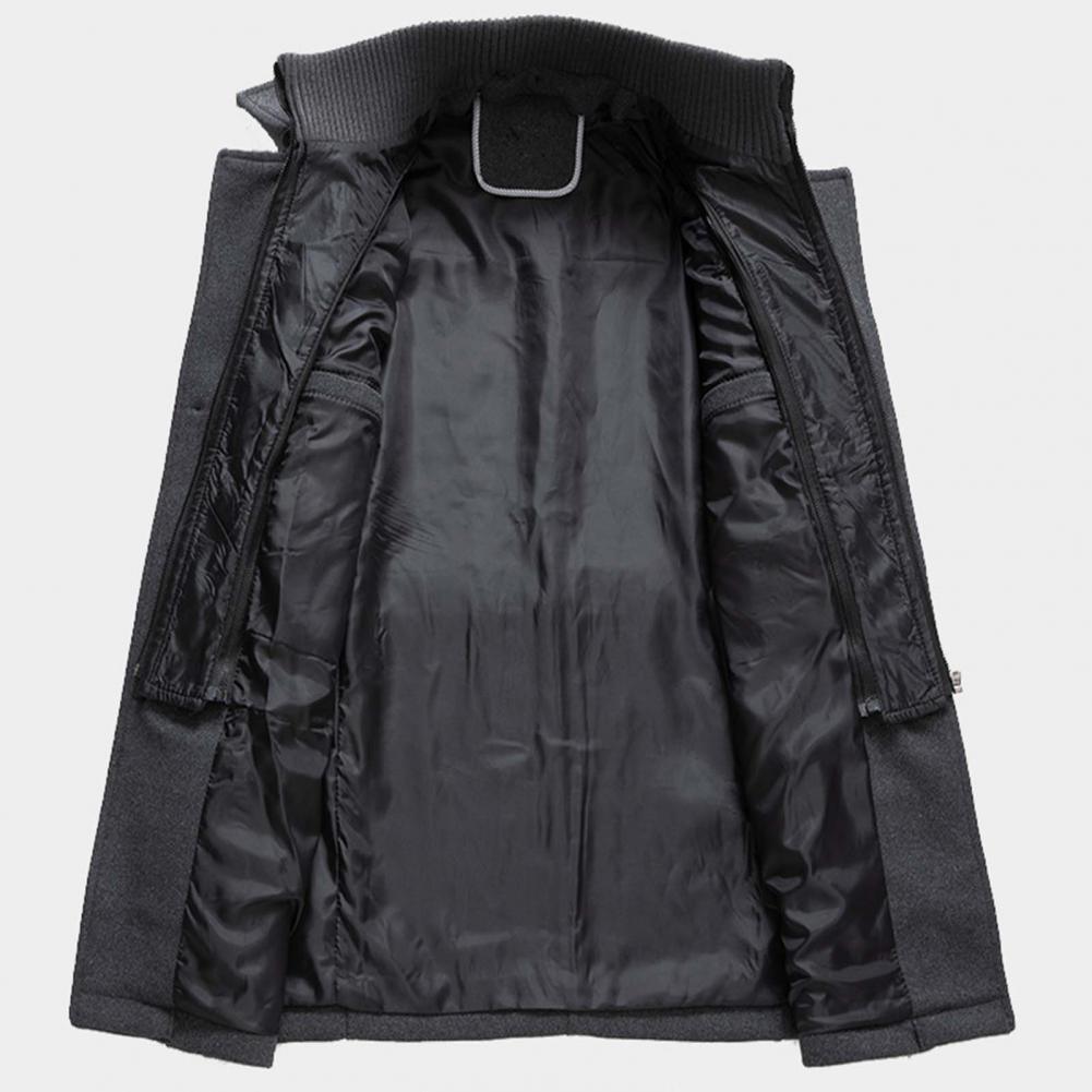 Men's Wool Coat | Single Breasted | Zip-Up | Wool Trech Coat | Male Winter Jackets-Men’s Wool Trench Coat-Chaps of London-Chaps of London