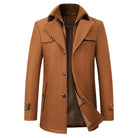 Men's Wool Trench Coat - Single Breasted - Zipped Up - Wool Coat - Men's Winter Jackets-Chaps of London-Chaps of London