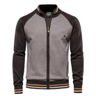 Men's Zip-Up Sweatshirt - Lightweight - Full Zip - Summer Jacket - Men's Clothing-Chaps of London-Brown-S-Chaps of London
