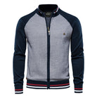 Men's Zip-Up Sweatshirt - Lightweight - Full Zip - Summer Jacket - Men's Clothing-Chaps of London-Navy Blue-S-Chaps of London