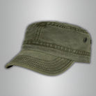 Military Cap | Square | Army Green | Cadet Cap | Men's Cap-Military Cap-Chaps of London-Green-Chaps of London