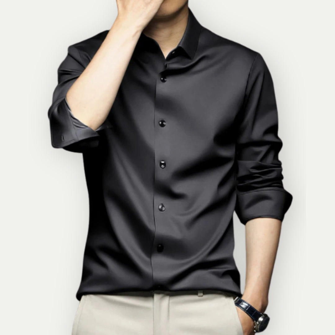 Non Iron Shirt - Anti Wrinkle - Button-Up - Dress Shirt - Men's Shirts-Men's long sleeve top-Chaps of London-Chaps of London