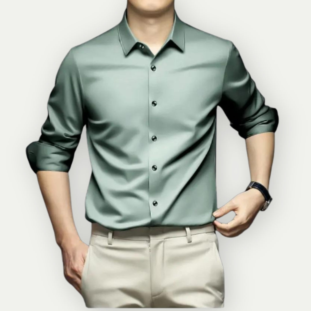 Non Iron Shirt - Anti Wrinkle - Button-Up - Dress Shirt - Men's Shirts-Men's long sleeve top-Chaps of London-Chaps of London
