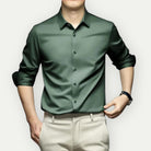 Non Iron Shirt - Anti Wrinkle - Button-Up - Dress Shirt - Men's Shirts-Men's long sleeve top-Chaps of London-Dark Green-S-Chaps of London