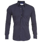 Non Iron Shirt -Button-Up - Long Sleeve - Dress Shirt - Men's Shirt-Chaps of London-Navy blue-S-Chaps of London