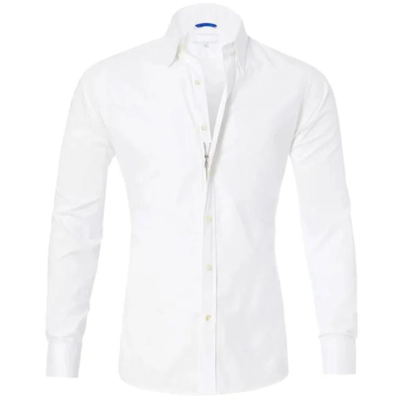 Non Iron Shirt -Button-Up - Long Sleeve - Dress Shirt - Men's Shirt-Chaps of London-White-S-Chaps of London