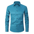 Non-Iron Shirt | Long Sleeve | Button-Up | Dress Shirt | Men's Shirts-Men's long sleeve top-Chaps of London-Light Green-S-Chaps of London