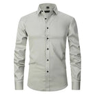 Non-Iron Shirt | Long Sleeve | Button-Up | Dress Shirt | Men's Shirts-Men's long sleeve top-Chaps of London-Tea Green-S-Chaps of London