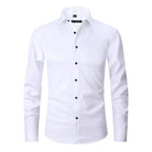 Non-Iron Shirt | Long Sleeve | Button-Up | Dress Shirt | Men's Shirts-Men's long sleeve top-Chaps of London-White-S-Chaps of London