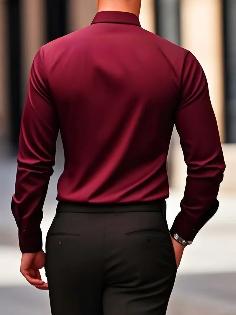 Non Iron Shirt | Wrinkle Free | Slim Fit | Button-Up Shirt | Men's Shirts-Men’s Dress Shirt-Chaps of London-Chaps of London