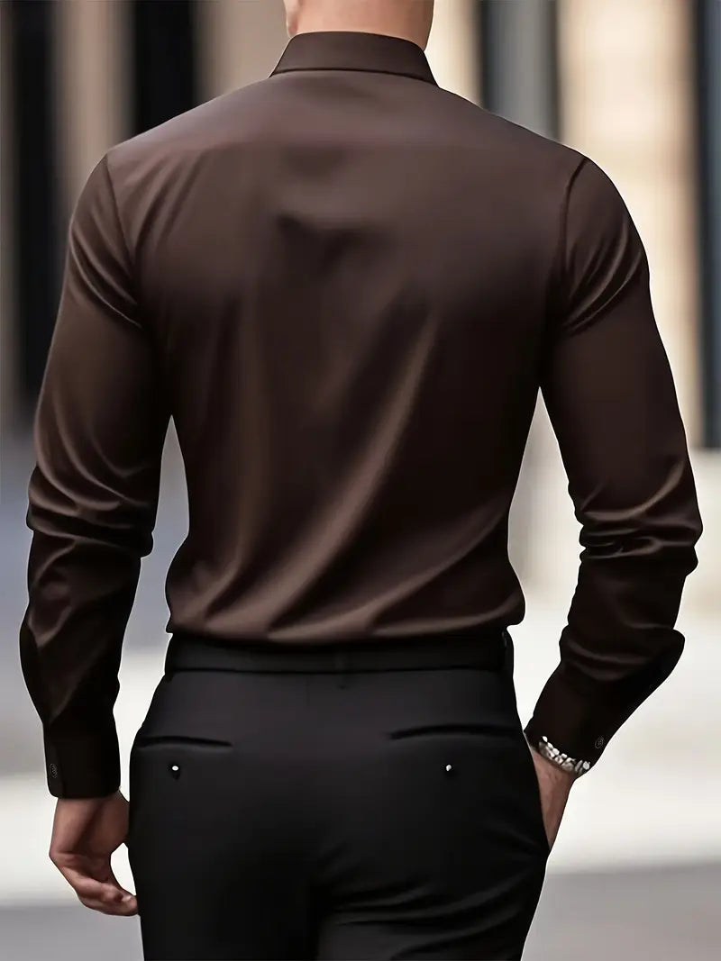 Non Iron Shirt | Wrinkle Free | Slim Fit | Button-Up Shirt | Men's Shirts-Men’s Dress Shirt-Chaps of London-Chaps of London