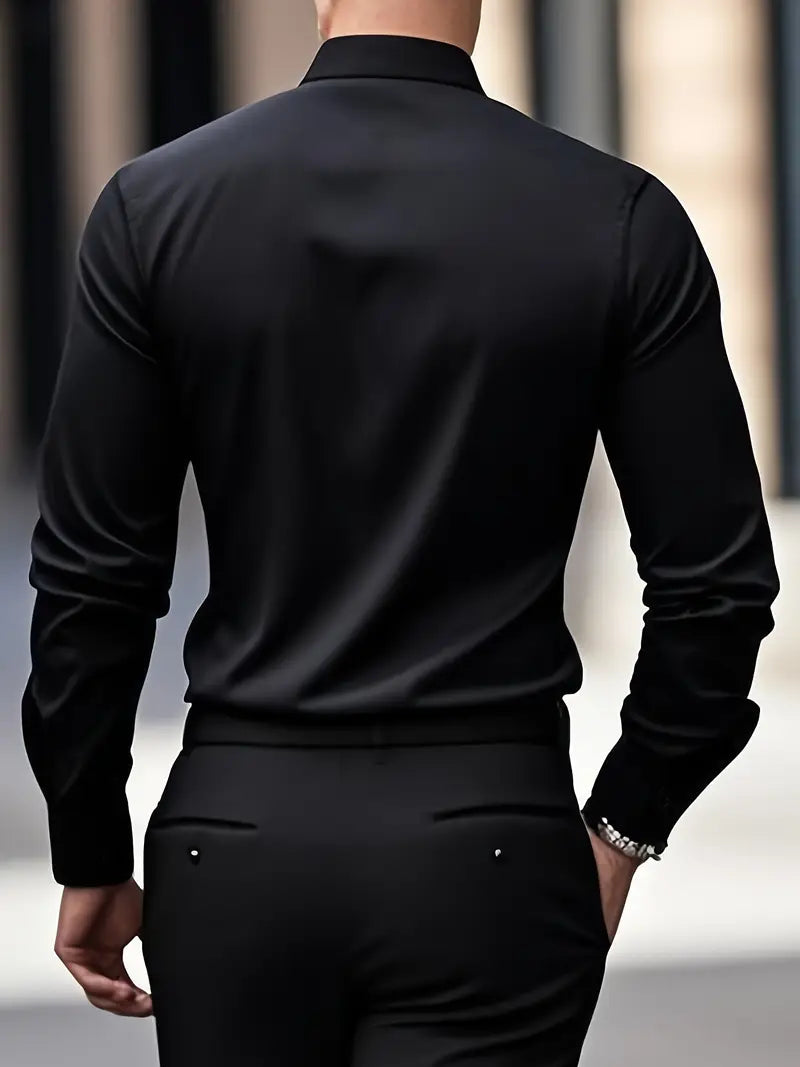 Non Iron Shirt | Wrinkle Free | Slim Fit | Button-Up Shirt | Men's Shirts-Men’s Dress Shirt-Chaps of London-Chaps of London
