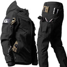 Outdoor Clothes - Men's Waterproof Tactical Jacket and Cargo Pants Set-Men's outdoor jacket and pants set-Chaps of London-Black-S-Chaps of London