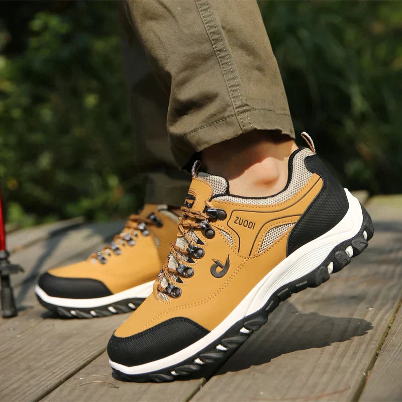 Outdoor Shoes - Slip-On - Orthopedic - Hiking Shoes - Men's Shoes-Comfortable Shoes-Chaps of London-Brown-Black-35.5-Chaps of London