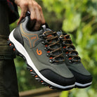 Outdoor Shoes - Slip-On - Orthopedic - Hiking Shoes - Men's Shoes-Comfortable Shoes-Chaps of London-Grey-Orange-35.5-Chaps of London