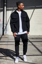 Overshirt - Men's Long Sleeve Button-Up Shirt with Breast Pockets-Chaps of London-Chaps of London