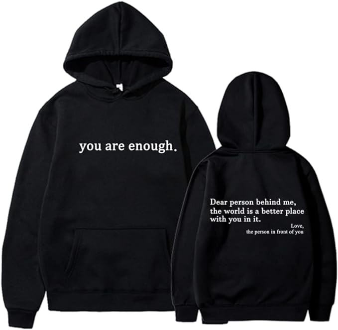 Oversized Hoodie - Unisex Warm Printed Text Pullover Hoodie-Sweatshirts & Hoodies-Chaps of London-Black-S-Chaps of London