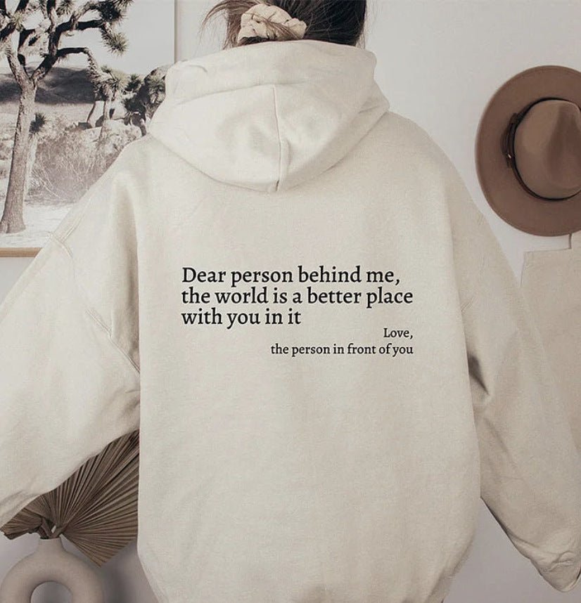 Oversized Hoodie - Unisex Warm Printed Text Pullover Hoodie-Sweatshirts & Hoodies-Chaps of London-Chaps of London