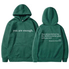 Oversized Hoodie - Unisex Warm Printed Text Pullover Hoodie-Sweatshirts & Hoodies-Chaps of London-Green-S-Chaps of London