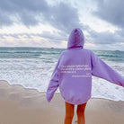 Oversized Hoodie - Unisex Warm Printed Text Pullover Hoodie-Sweatshirts & Hoodies-Chaps of London-Purple-S-Chaps of London