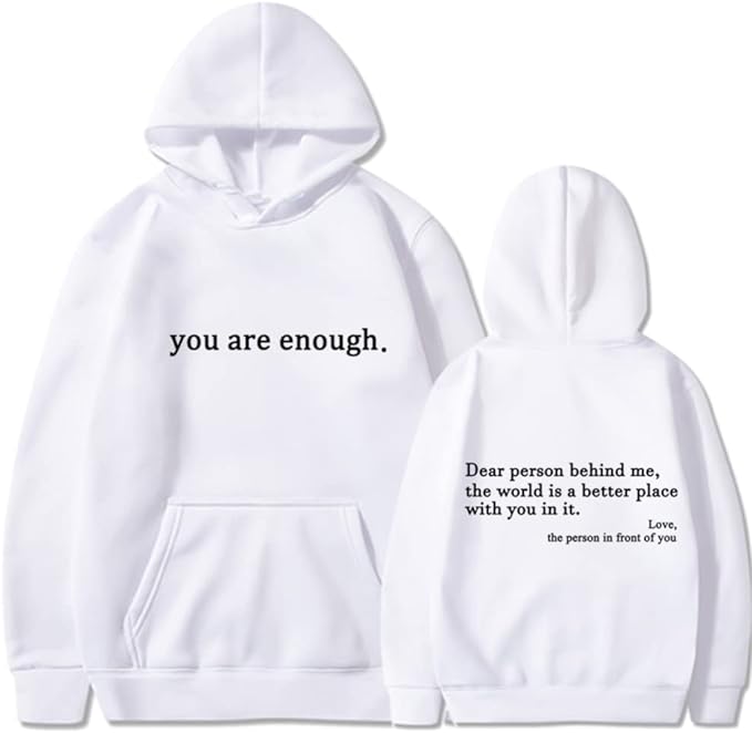 Oversized Hoodie - Unisex Warm Printed Text Pullover Hoodie-Sweatshirts & Hoodies-Chaps of London-White-S-Chaps of London