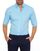 Oxford Shirt | Wrinkle Free | Button-Up | Dress Shirt | Men' Non Iron Shirt-Shirts-Chaps of London-Sky Blue-XS-Chaps of London