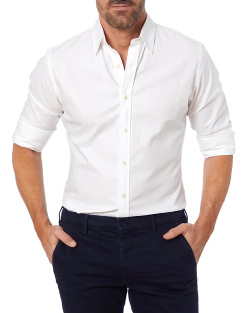 Oxford Shirt | Wrinkle Free | Button-Up | Dress Shirt | Men' Non Iron Shirt-Shirts-Chaps of London-White-XS-Chaps of London