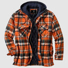 Plaid Jacket - Men's Quilted Liner Hooded Autumn Jacket-Chaps of London-Chaps of London