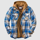 Plaid Jacket - Men's Quilted Liner Hooded Autumn Jacket-Chaps of London-Chaps of London