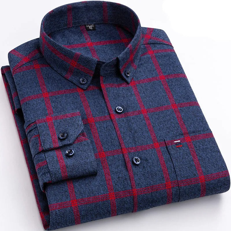 Plaid Shirt | Long Sleeve | Collared | Button-Up Shirt | Men's Shirts-Chaps of London-Chaps of London