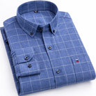 Plaid Shirt | Long Sleeve | Collared | Button-Up Shirt | Men's Shirts-Chaps of London-Light Blue-S-Chaps of London