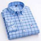 Plaid Shirt | Long Sleeve | Collared | Button-Up Shirt | Men's Shirts-Chaps of London-Sky Blue-S-Chaps of London