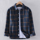 Plaid Shirt - Men's Button-Up Checkered Long Sleeve Shirt-Fashion Men Shirt Plaid Fall-Chaps of London-Black Checkered-S-Chaps of London