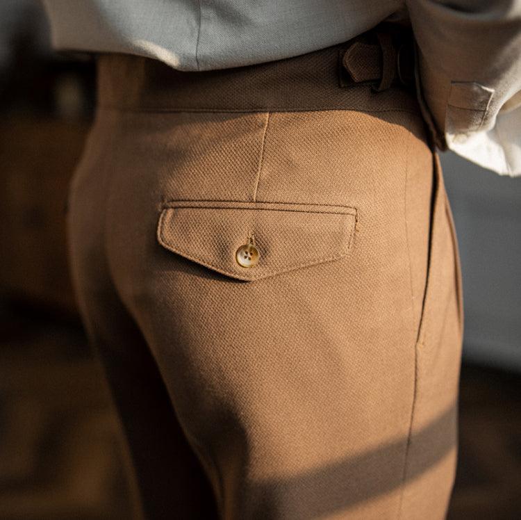 Pleated Pants | Adjustable Waist | Stylish | Slack Pants | Men's Pants-Chaps of London-Chaps of London