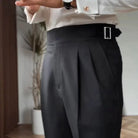 Pleated Pants - Men's Stylish Adjustable Waist Formal Dress Pants-Men Pants-Chaps of London-Chaps of London