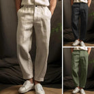 Pleated Trousers - Men's Relaxed Fit Linen Pants for Summer-Trousers-Chaps of London-Chaps of London