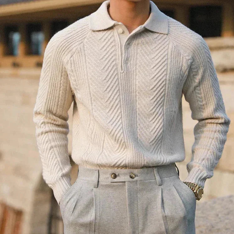 Polo Jumper - Stylish - Collared - Knitted Sweater - Men's Jumper-Sweater-Chaps of London-Chaps of London