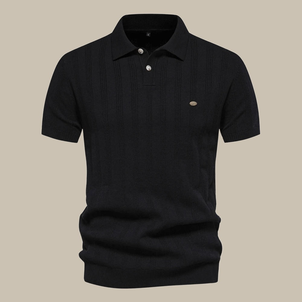Polo Shirt - Men's Short Sleeve Knitted Collared Polo T-Shirt-Polo man-Chaps of London-Chaps of London