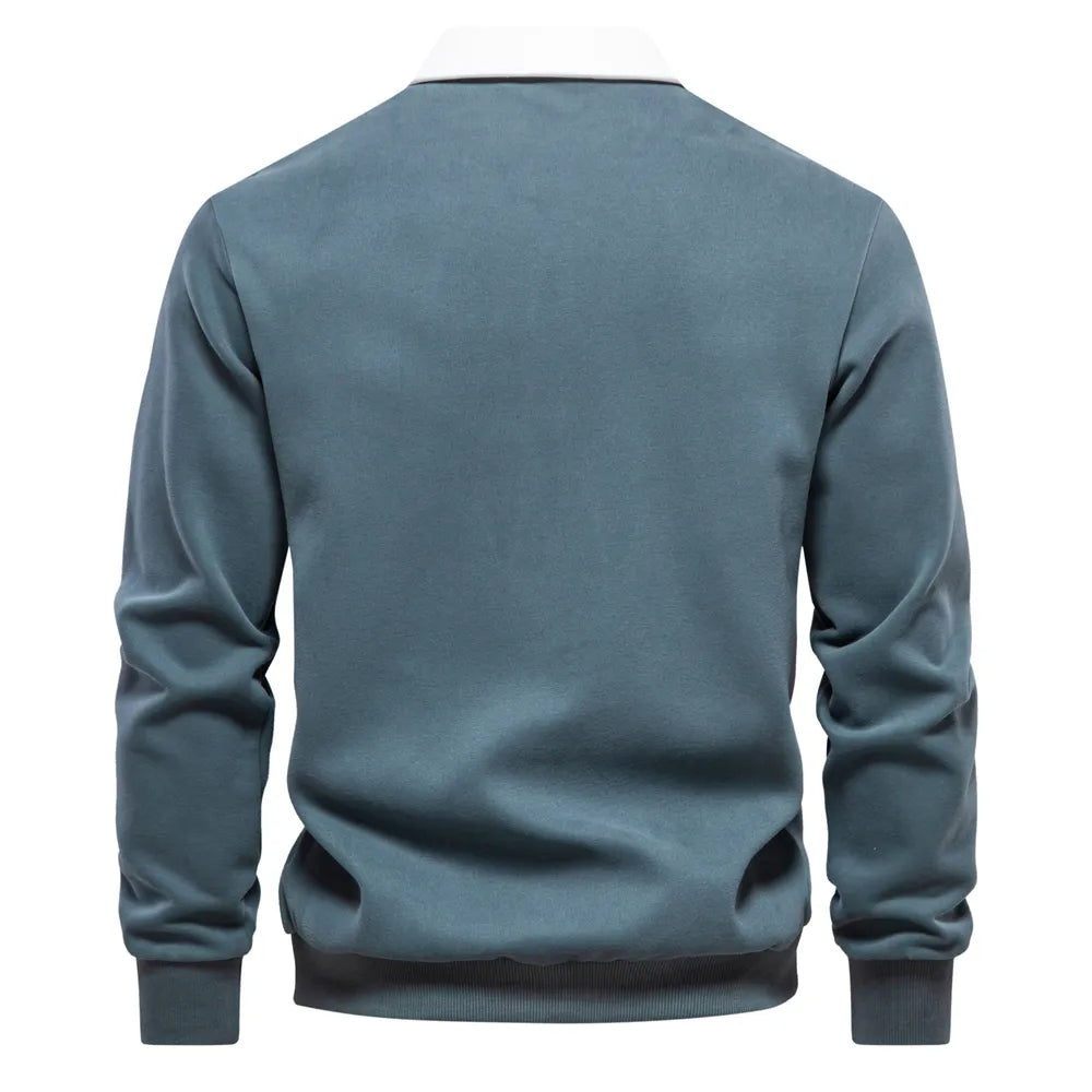 Polo Shirt - Pullover - Long Sleeve - Polo Sweater - Men's Clothing-Men Shirts-Chaps of London-Chaps of London