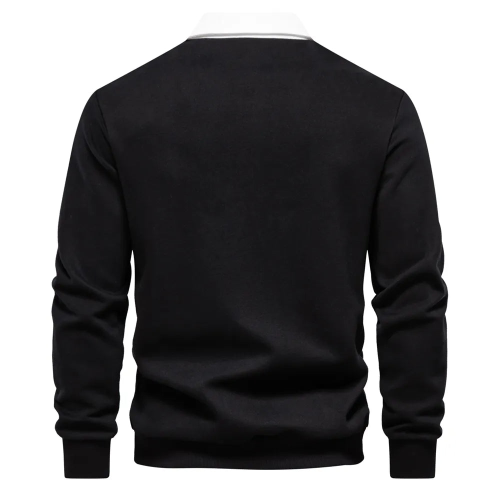 Polo Shirt - Pullover - Long Sleeve - Polo Sweater - Men's Clothing-Men Shirts-Chaps of London-Chaps of London
