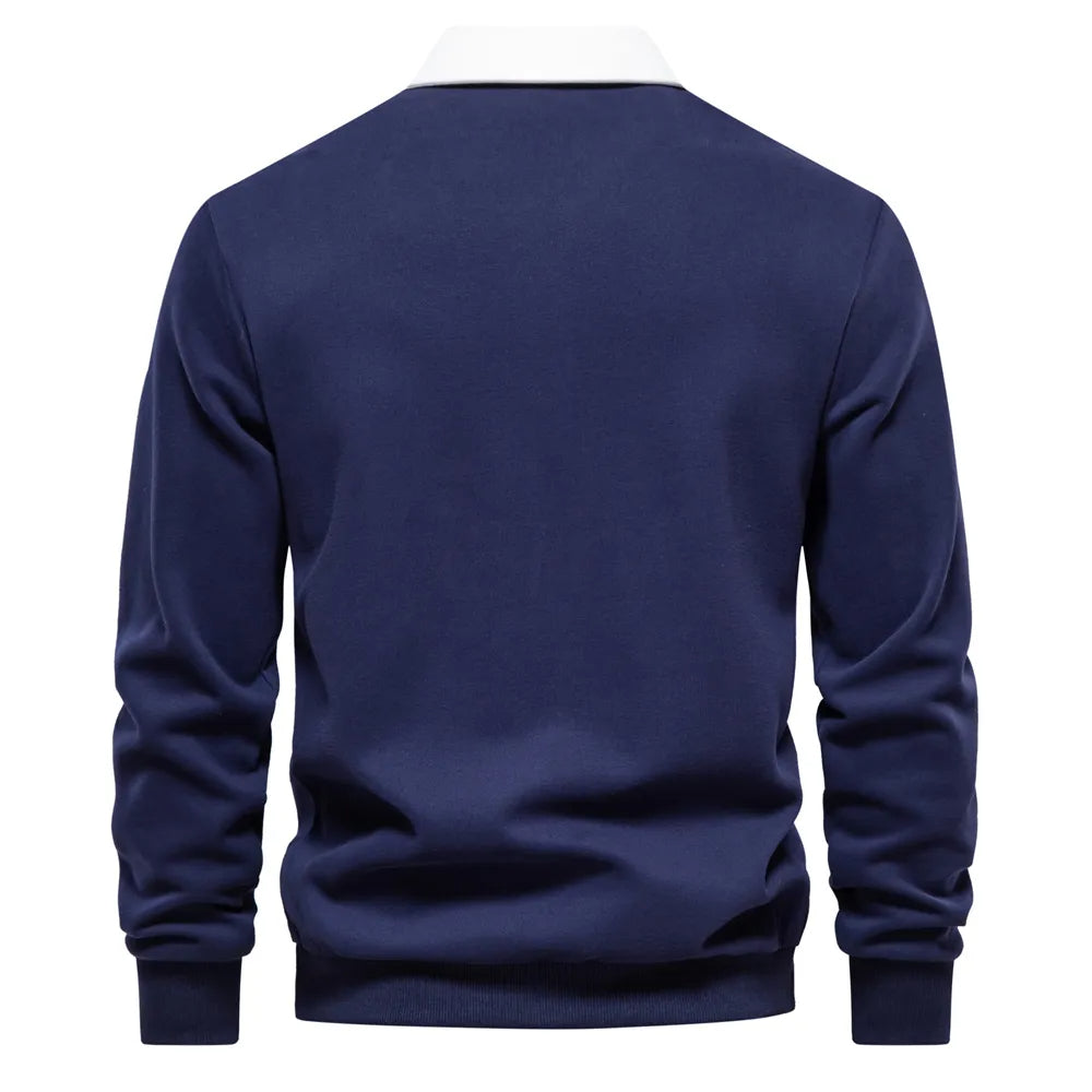 Polo Shirt - Pullover - Long Sleeve - Polo Sweater - Men's Clothing-Men Shirts-Chaps of London-Chaps of London